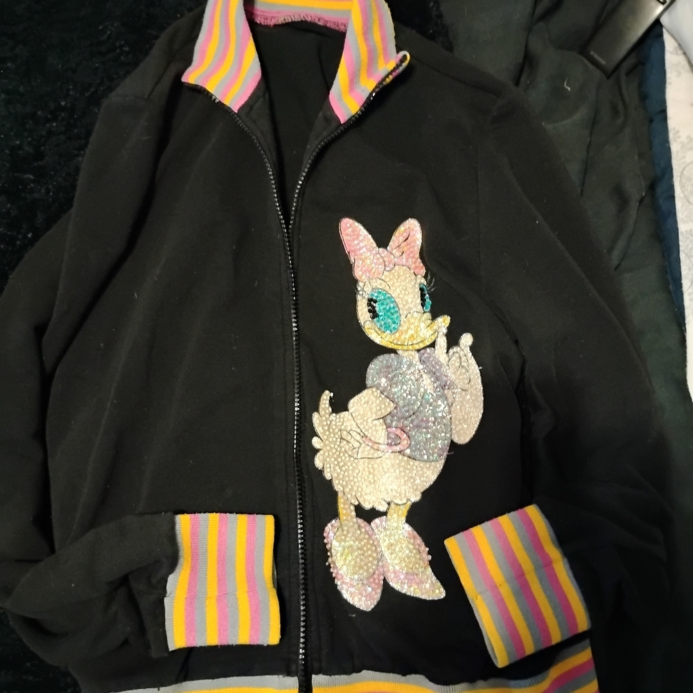 Disney Black Sweatshirt with Colorful Character Design